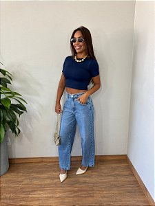 Kit 3 Croppeds Manguinha Decote Costas
