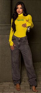 Body Brasil Gola Manga Longa Cores