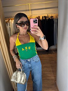 Cropped Frente Única Brasil Cores