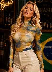 Blusa Tule Gola Brasil