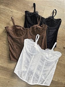 Corset Renda Cores