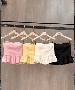 Corset Tricoline Tomara Que Caia Cores