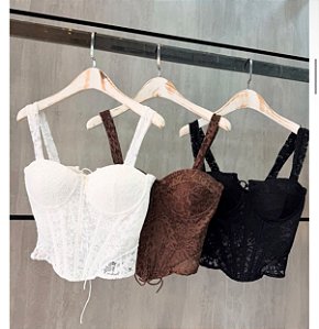 Corset Renda Cores