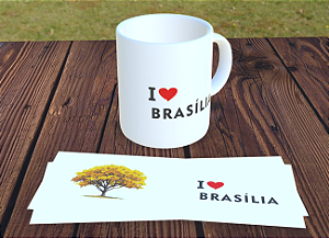 CANECA PERSONALIZADA. TEMA: BRASÍLIA / IPÊ AMARELO