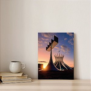 PLACA DECORATIVA DE MDF  TAM: A4 - TEMA: BRASÍLIA