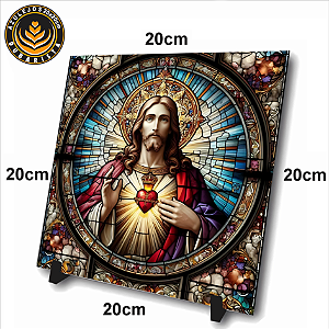 AZULEJO DE CERÃMICA - JESUS CRISTO - 20X20 COM SUPORTE  (você pode mandar sua arte)