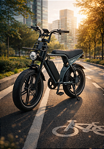 BICICLETA ELÉTRICA OUKI V8 PRO - PRETA - 500W