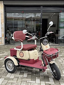 TRICICLO ELÉTRICO - ECOVIVA XE-11 - VERMELHO - 1000W