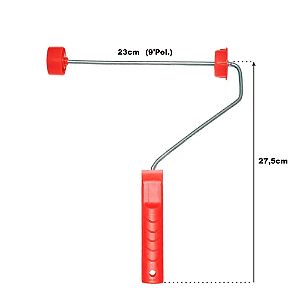 kit pintura 3pcs rolo lã alta 23cm + Cabo+ Bandeja