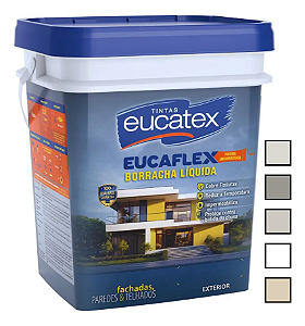 Tinta Borracha Líquida Impermeabilizante Eucatex Eucaflex Fosco - Proteção de Fachadas