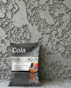 Argamassa projetado 20KG AC3 GRANDES FORMATOS 10 EM 1 COLAVIT