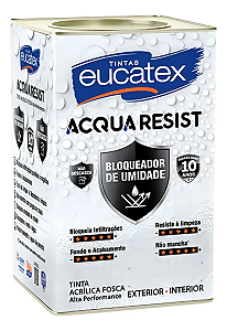 Tinta Bloqueadora de Umidade Acqua Resist Eucatex (Fundo e Acabamento) Branco Fosco