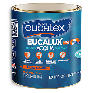Tinta Esmalte Base Água Eucatex Acqua Madeira E Metal Fosco Acetinado ou Brilhante