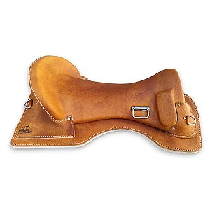 Sela Aba Larga Vazada Assento Redondo Boqueirão - Caramelo Oleado