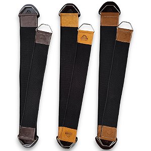 Barrigueira Fita Preta com Argola de Inox Boqueirão (Par)