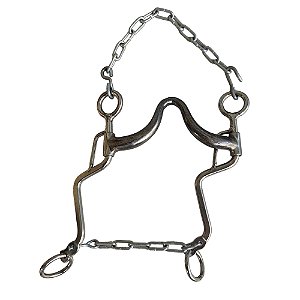 Freio Crioulo Bocal De Ferro Alto - Perna em S Inox