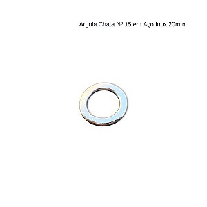 Argola Chata Nº 15 em Aço Inox 20mm