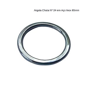 Argola Chata Nº 24 em Aço Inox 65mm