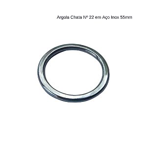 Argola Chata Nº 22 em Aço Inox 55mm