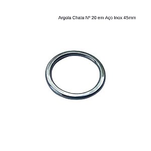 Argola Chata Nº 20 em Aço Inox 45mm