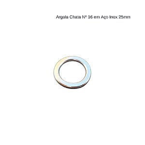 Argola Chata Nº 16 em Aço Inox 25mm