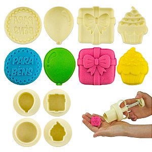 Kit Ejetor Max Barbie Bonequinha 04 Moldes Para Brigadeiro Massas - Coisas  Já