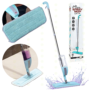 Mop Limpeza Spray Giratório Flat Rodo Vassoura Mágico Pó Chão 360