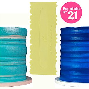 Espátula Decorativa Raspadora Alisadora 21 22 BlueStar Para Bolo Régua Textura Confeitaria