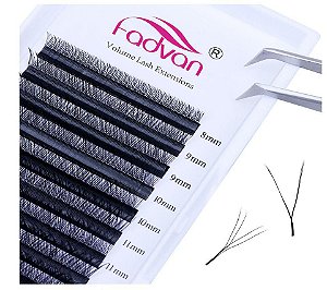 Cílios Fadvan Lashes YY 0,07 D Mix 8 ao 14mm