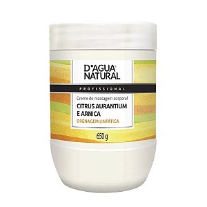 Creme de Massagem Citrus Aurantium e Arnica D'Agua Natural 650gr