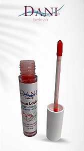 Gloss Labial Vermelho Morango e Menta Ácido Hialurônico Danibeleza 8ml