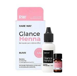 Henna para Sobrancelhas Glance Ruivo Rare Way 1,5g