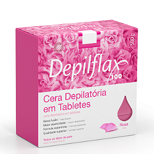 Cera Quente Depilatória Depilflax Rosa 500gr