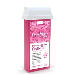 Cera Depilatória Refil Roll On Depilflax Rosa 100gr