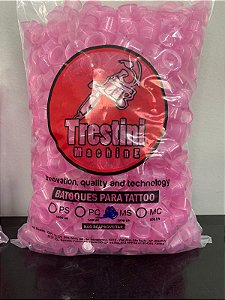 Batoque Plástico Médio Rosa c/ 1000 unidades