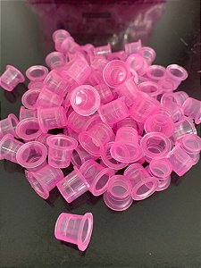 Batoque Plástico Pequeno Rosa c/ 50 unidades