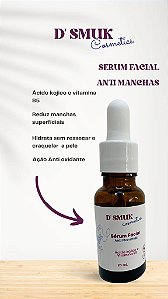 Sérum Facial Anti Manchas Ácido Kojico e Vitamina B5 D'Smuk 20ml