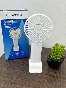 Ventilador Portátil Recarregável Branco Luatek LS-937