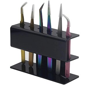 Suporte Acrílico Preto para Pinças