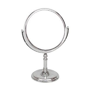 Espelho de Mesa Dupla Face Platina