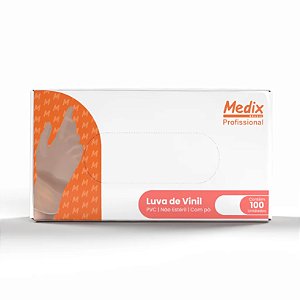 Luva Vinil Saúde Com Pó Medix Brasil
