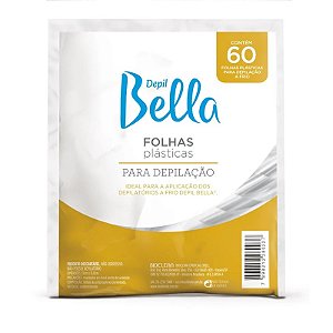 Folhas Plásticas Para Depilação A Frio 13 x 15,8cm 60 Folhas Depil Bella