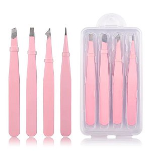 kit 4 Pinças Profissional Design Sobrancelhas Danibeleza