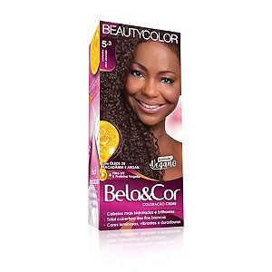 Coloração Kit Bela&Cor - 5.3 Castanho Claro Dourado