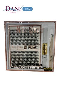 Cílios Tufo New Show 20P+30P 0,07D Mix + Cola + Pinça