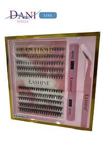 Cílios Tufo Lashine 20P+30P 0,07D Mix + Cola + Pinça
