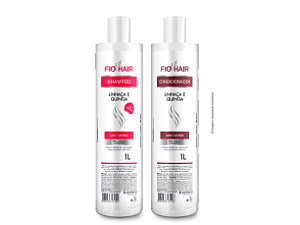 Kit Shampoo e Condicionador Linhaça e Quinoa Fio Hair 1 Litro