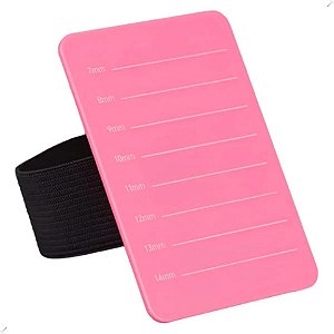 Placa Suporte Elástico Rosa com Marcação para Cílios