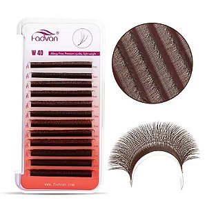 Cilios Marrom Fadvan 4D W 0,07 M Mix 8-14mm