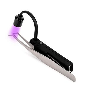 Pinça Lâmpada Led UV para Extensão de Cílios
